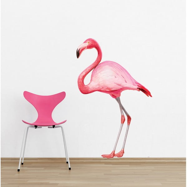 Samolepka Flamingo, 90x60 cm
