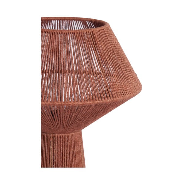 Červená stolová lampa s tienidlom z juty (výška 47 cm) Fugia – Light & Living-image-2