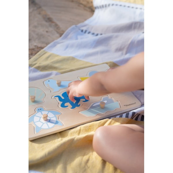 Drevené vkladacie puzzle (počet dielikov 6) Ocean – Kindsgut-image-1