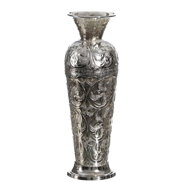 Váza v striebornej farbe Ixia Nikel, výška 53 cm