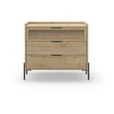 Nízka komoda v dekore duba v prírodnej farbe 90x80 cm Inca – Marckeric