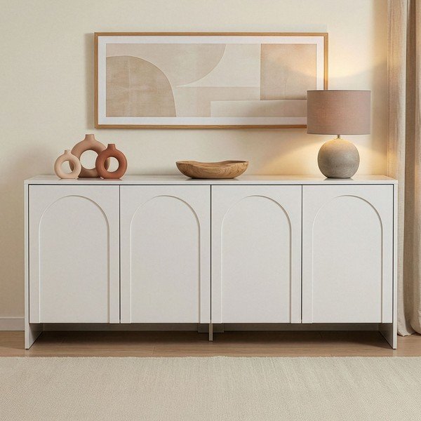 Biela komoda 180x80x45 cm Arlen  – Kalune Design-image-1