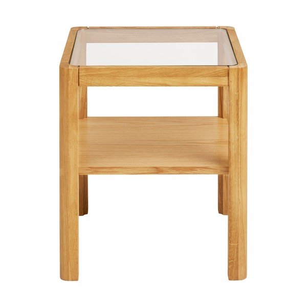 Odkladací stolík so sklenenou doskou 40x40 cm Lourmarin – House Nordic-image-2