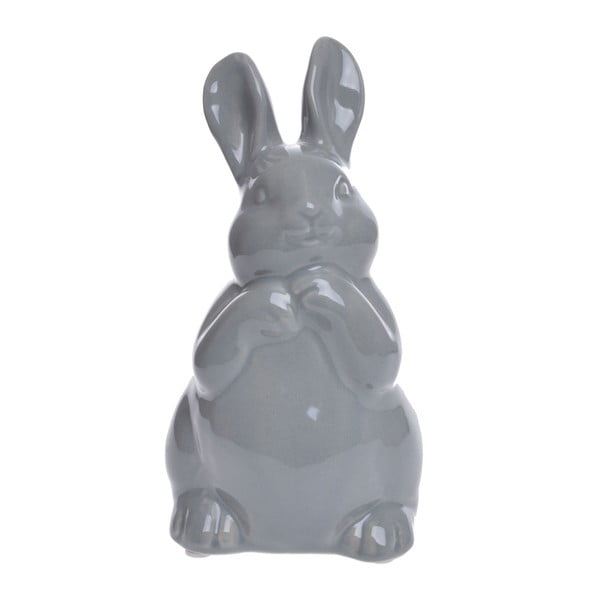 Sivá keramická dekoratívna soška Ewax Easter Rabbit