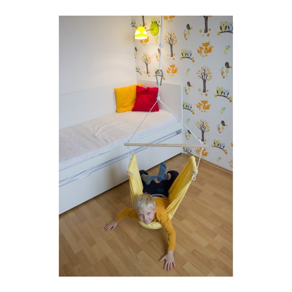 Žltá hojdačka so zavesením zo stropu Hojdavak Junior-image-1