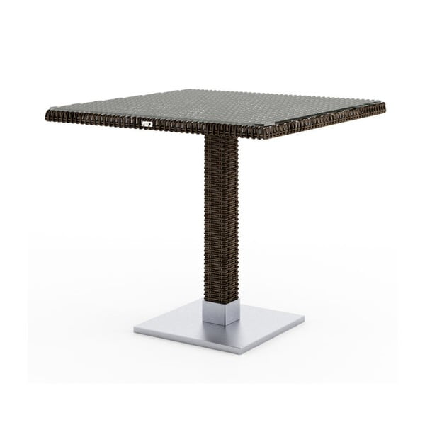 Hnedý záhradný stôl Oltre Quadro, 80 cm