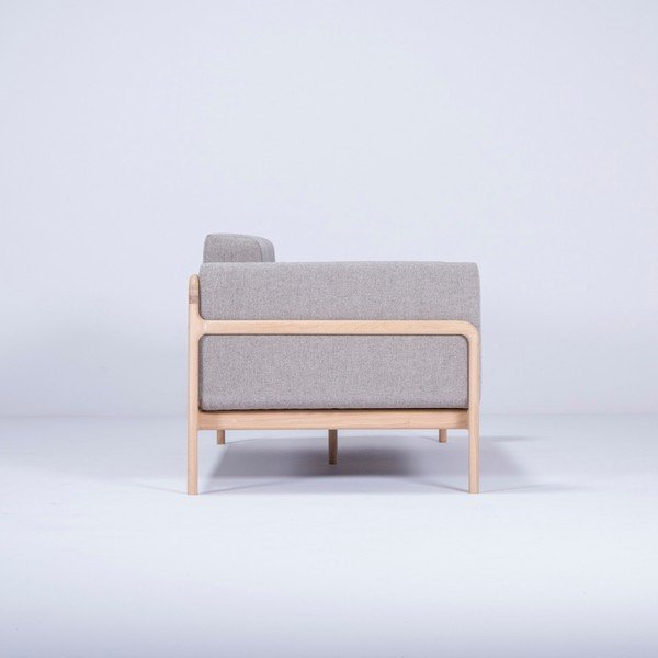 Sivá pohovka s konštrukciou z masívneho dubového dreva Gazzda Fawn, 180 cm-image-3