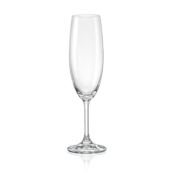 Súprava 6 pohárov na šampanské Crystalex Lara, 220 ml