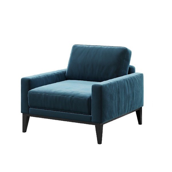 Modré zamatové kreslo MESONICA Musso-image-2