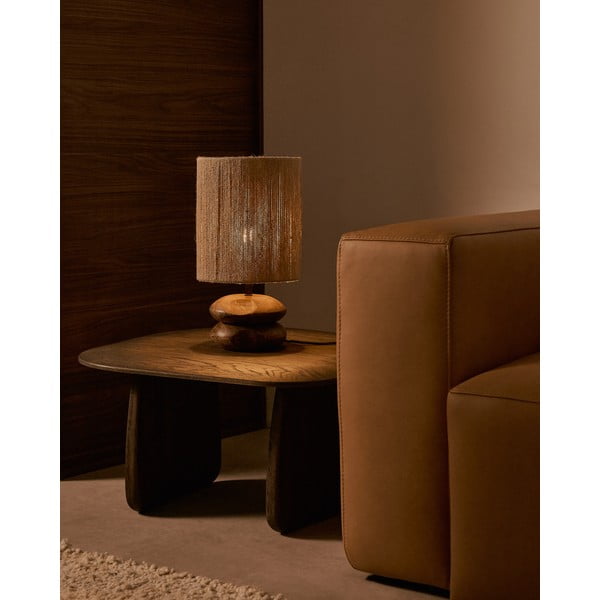 Stolová lampa v tmavoprírodnej farbe z masívu akácie (výška 43 cm) Kor – Kave Home-image-1