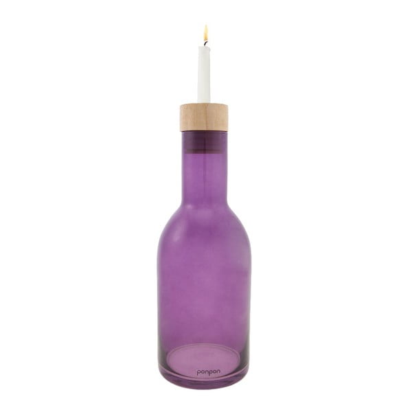 Váza/svietnik Bottle 30,5 cm, fialová