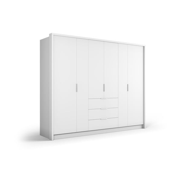 Biela šatníková skriňa 255x217 cm Wells - Cosmopolitan Design-image-2