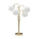 Biela/v zlatej farbe stolová lampa so skleneným tienidlom (výška  74 cm) Glamy – Mauro Ferretti