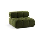 Zelený modul pohovky z textílie bouclé (stredový diel) Bellis – Micadoni Home