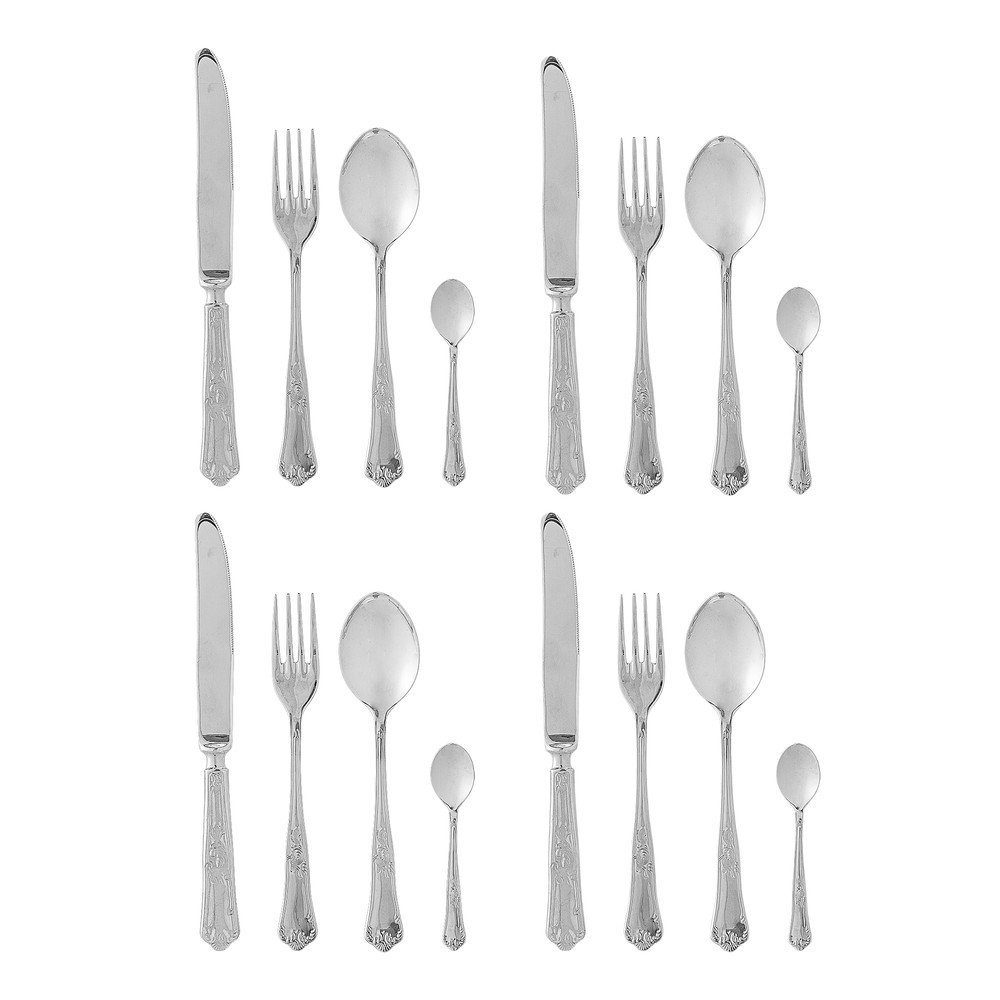 Antikoro príbor 16 ks v striebornej farbe Tilly – Bloomingville