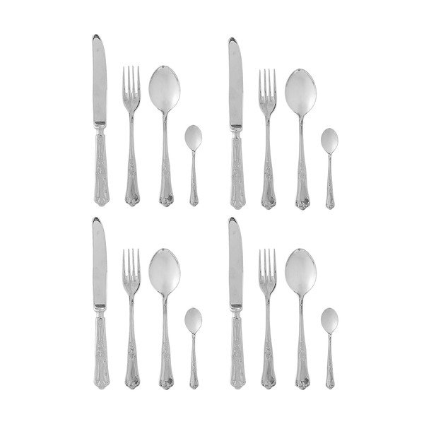 Antikoro príbor 16 ks v striebornej farbe Tilly – Bloomingville