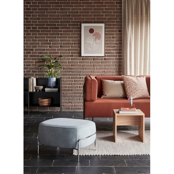 Svetlomodrý puf Hübsch Chrome-image-1