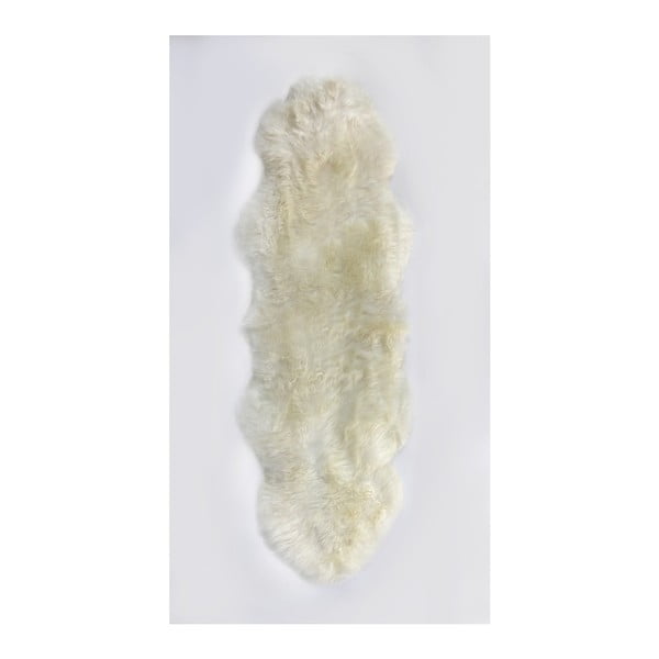 Biely vlnený behúň z ovčej kožušiny Auskin Rosen, 60 × 180 cm
