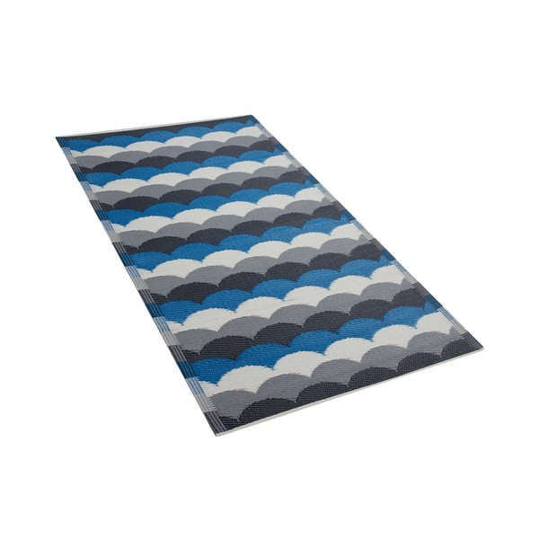 Modro-sivý vonkajší koberec Monobeli Luretto, 90 x 180 cm