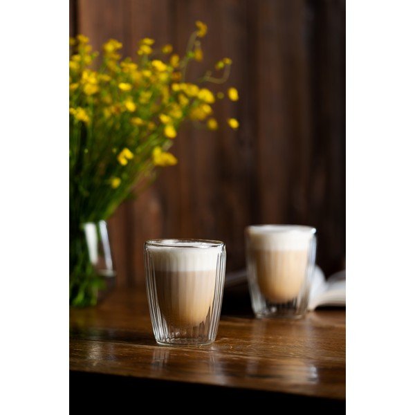 Sklenené hrnčeky v súprave 2 ks na cappuccino 250 ml Livio Duo – Vialli Design-image-4