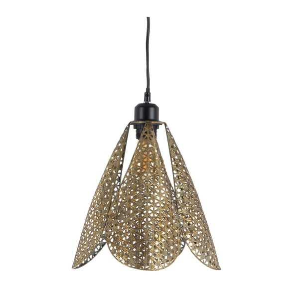 Závesné svietidlo v zlatej farbe s kovovým tienidlom ø 24 cm – Ixia