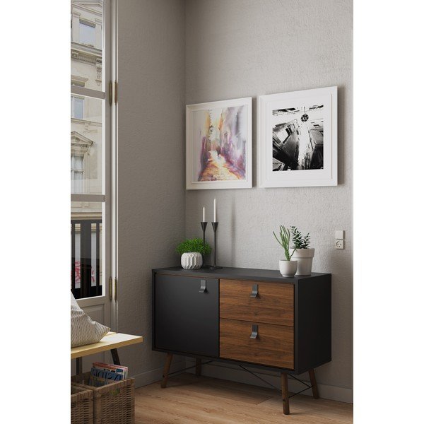 Čierna komoda Tvilum Ry, 102 x 72 cm-image-1