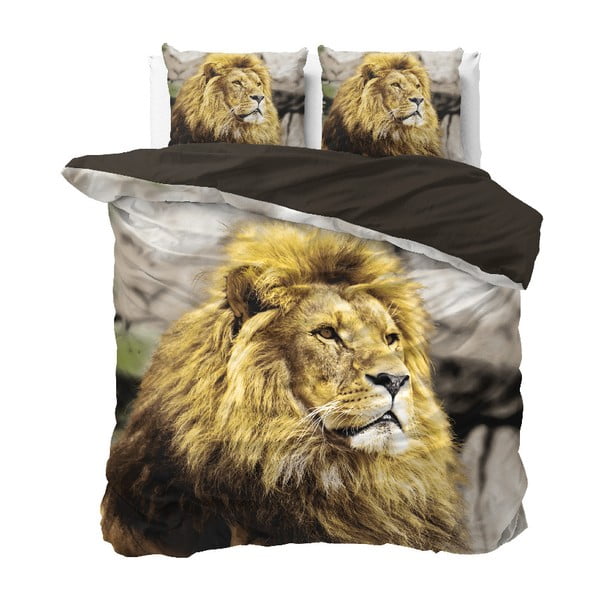 Bavlnené obliečky na dvojlôžko Sleeptime Lion, 200 × 220 cm