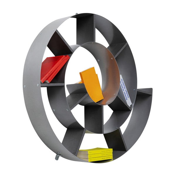 Čierna nástenná knižnica Kare Design Snail-image-1