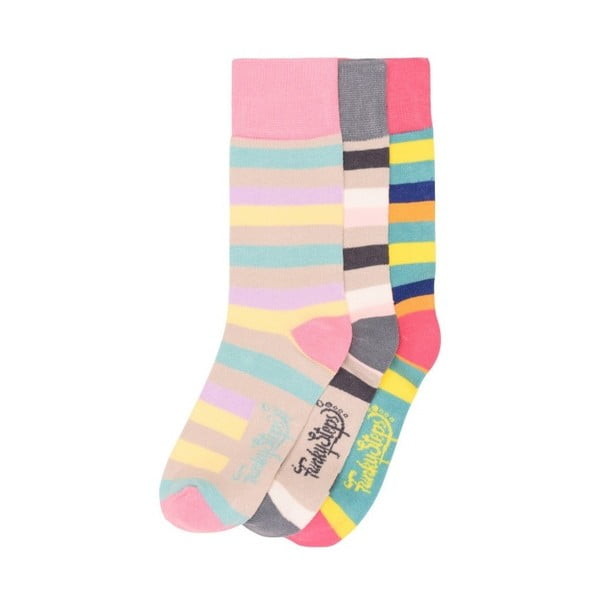 Sada 3 párov farebných ponožiek Funky Steps Alexa, veľ. 35-39