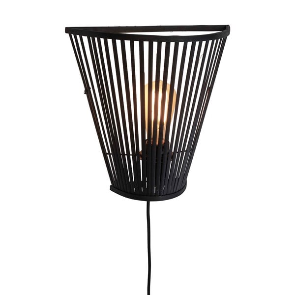 Čierne nástenné svietidlo Merapi – Good&amp;Mojo