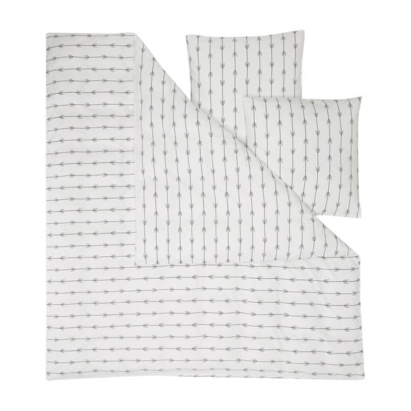Biele flanelové obliečky na jednolôžko Westwing Collection Boho, 135 x 200 cm