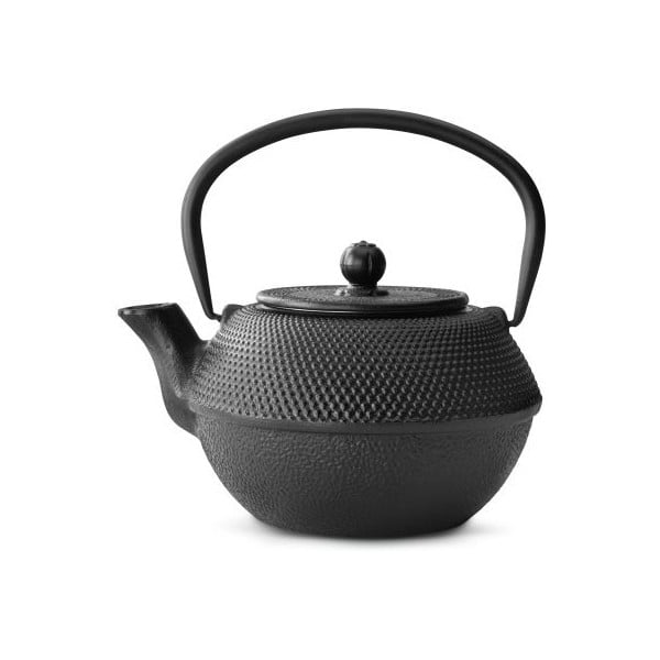Čierna liatinová kanvica so sitkom na sypaný čaj Bredemeijer Jang, 1,2 l