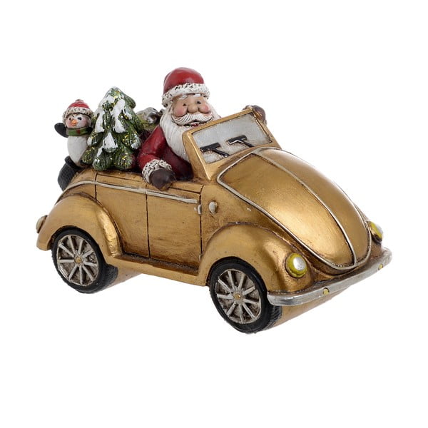 Vianočná dekorácia v zlatej farbe InArt Santa Car Holly