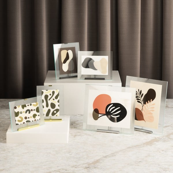 Čierny sklenený stojací rámček 19x23 cm Flute – Umbra-image-4