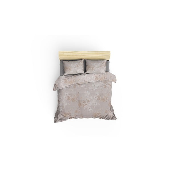 Béžové bavlnené obliečky na dvojlôžko s plachtou 200x220 cm Elena – Mijolnir-image-3