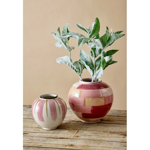 Bielo-ružová keramická váza ø 16 cm Canvas - Kähler Design-image-3