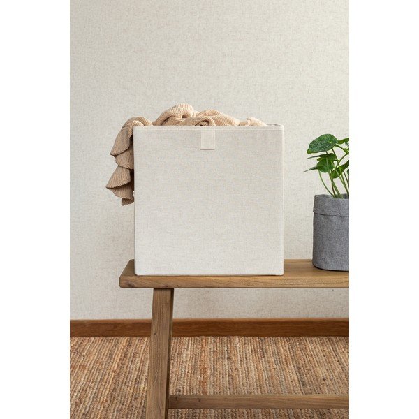 Béžový látkový úložný box 32x31,5x31,5 cm Soft Storage Cube – Bigso-image-2