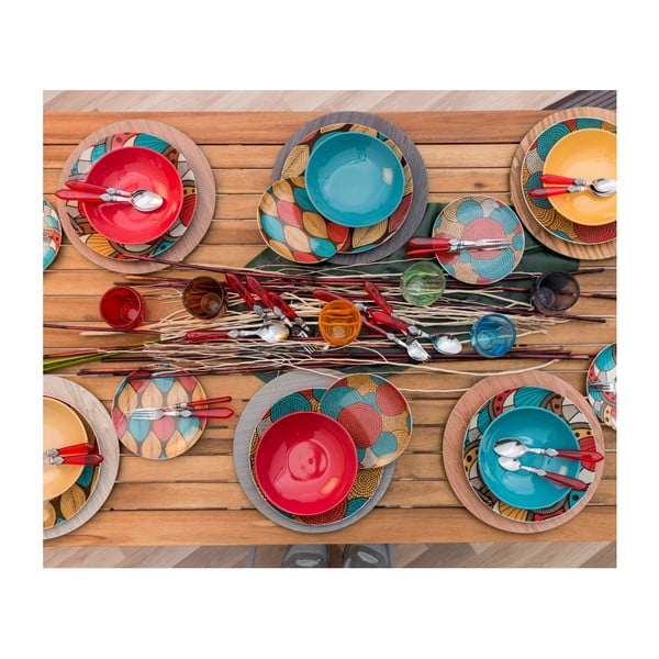 18-dielny set farebného riadu Villa d'Este Africa-image-1