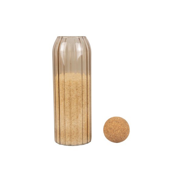 Hnedá sklenená dóza s korkovým vekom PT LIVING Gem, výška 28,5 cm-image-2