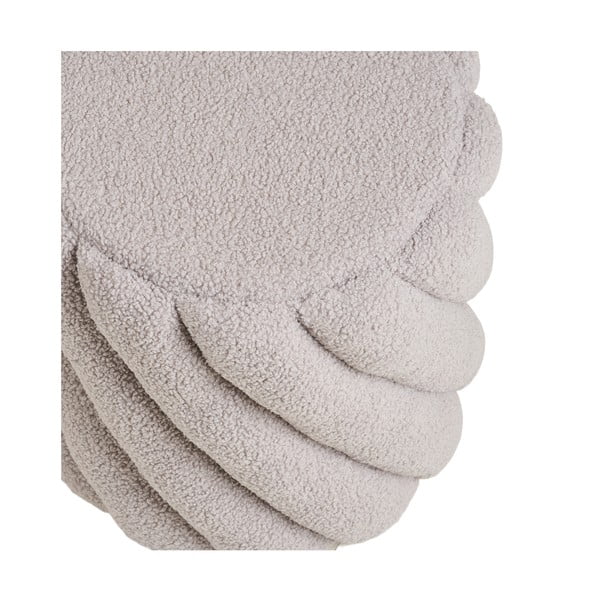 Sivý taburet z textílie buklé Sana – House Nordic-image-2