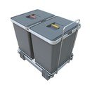 Plastový odpadkový kôš na triedený odpad/vstavaný 18 + 18 l Ecofil - Elletipi