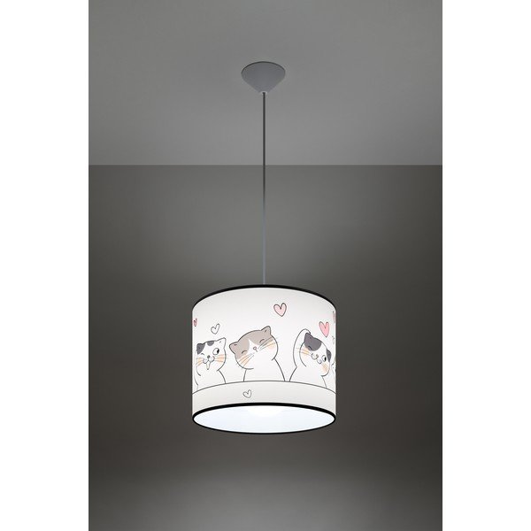 Biele detské svietidlo Puss – Sollux-image-1