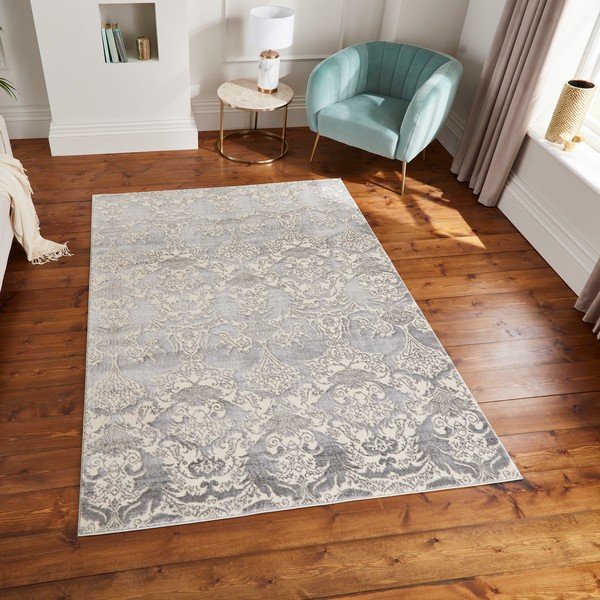 Sivo-krémový koberec 160x235 cm Imperial Grey – Think Rugs-image-3