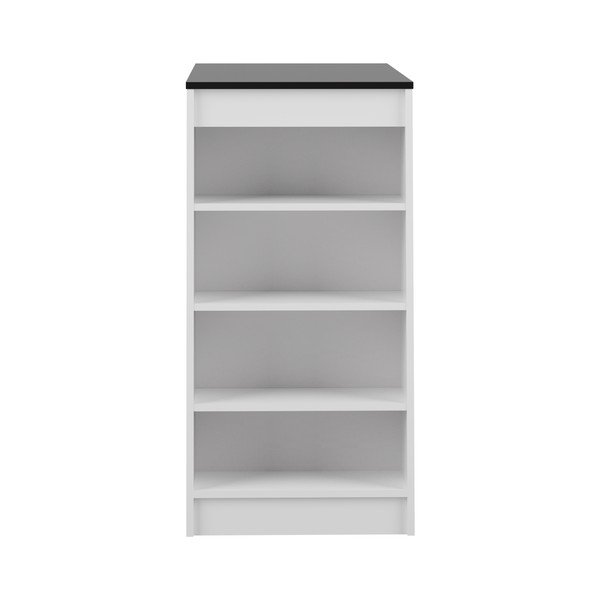 Biely barový stôl s čiernou doskou 115x50 cm Aravis - TemaHome -image-3