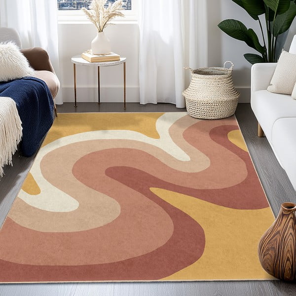 Okrovožltý/staroružový prateľný koberec 160x230 cm Strawberry Creamsicle – Mila Home-image-4