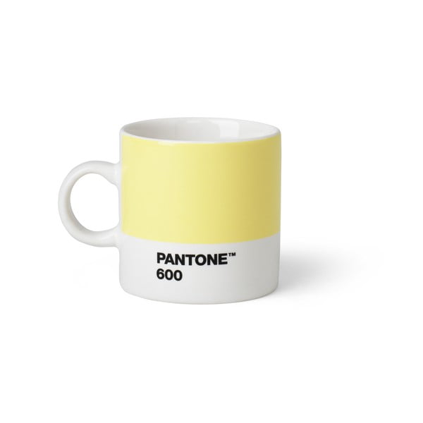 Svetložltý hrnček Pantone 600 Espresso, 120 ml