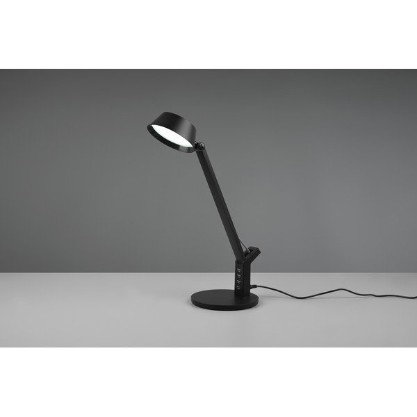 Matne čierna LED stolová lampa so stmievačom (výška  40 cm) Ava – Trio-image-1