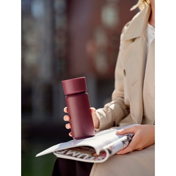 Vínovočervený termo hrnček z nehrdzavejúcej ocele 400 ml Singles – Zone-image-1