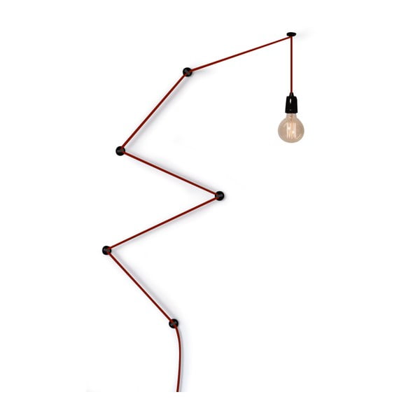 Červený kábel na nástenné a stropné osvetlenie Filament Style Snake