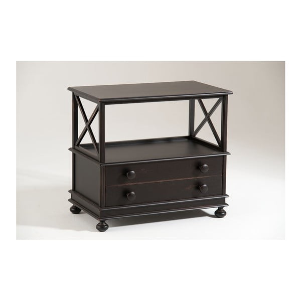 Čierny drevený TV stolík Castagnetti Abby
